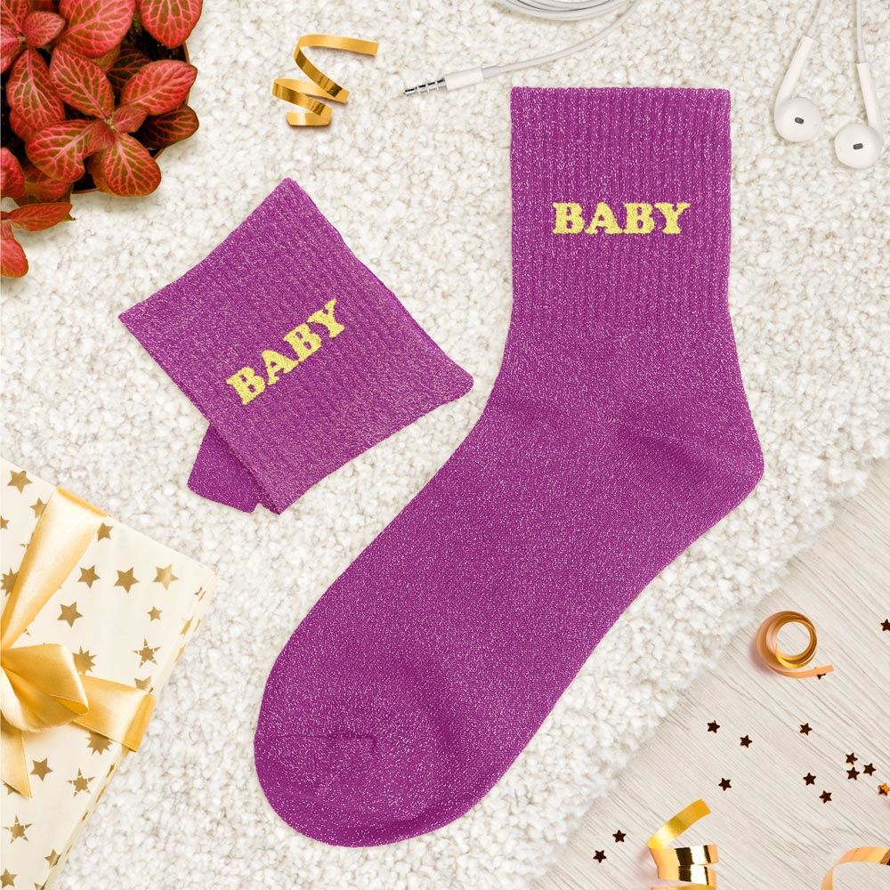 Chaussettes paillettes tuftees baby