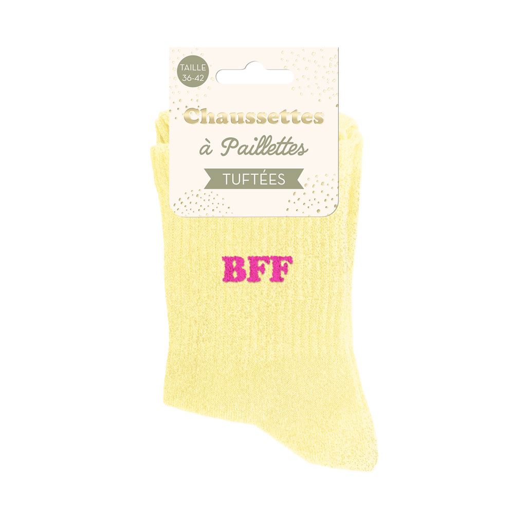 Chaussettes paillettes tuftees bff