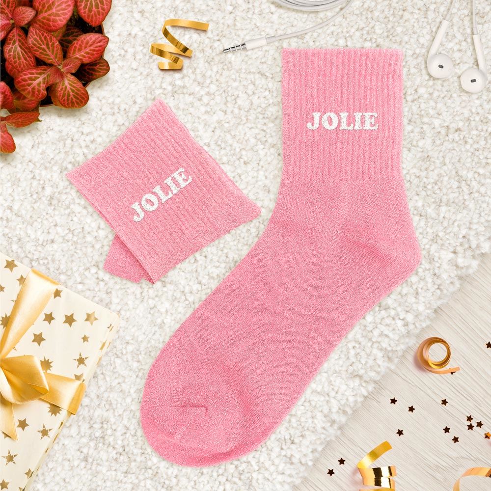 Chaussettes paillettes tuftees jolie