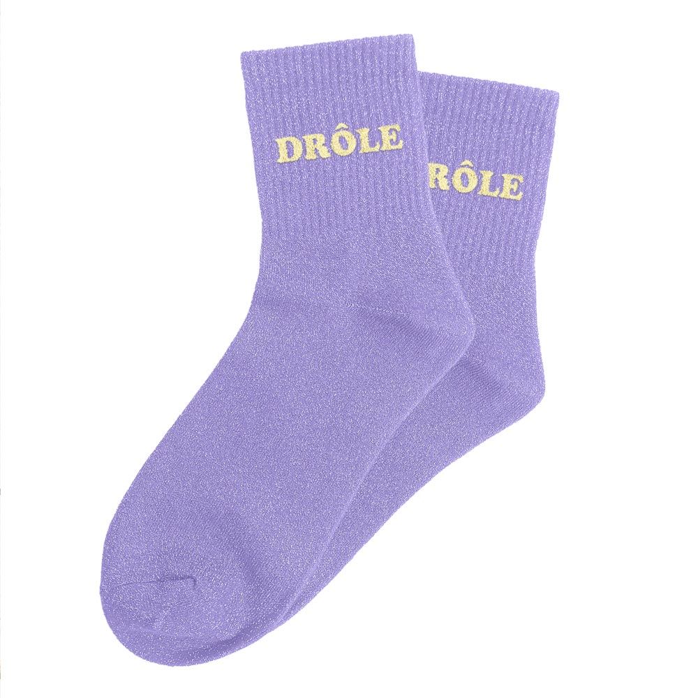 Chaussettes paillettes tuftees drole