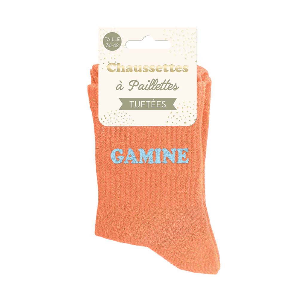 Chaussettes paillettes tuftees gamine