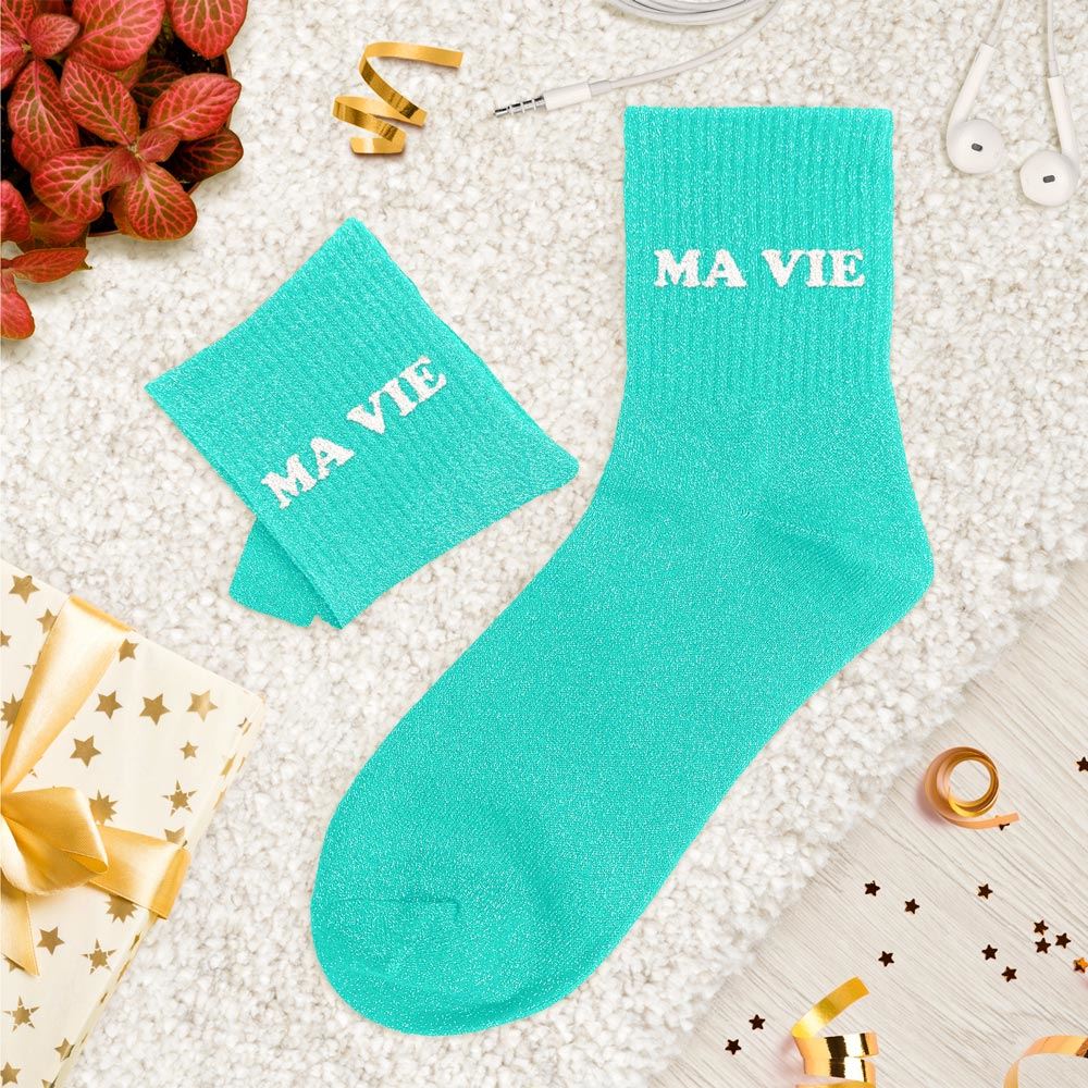 Chaussettes paillettes tuftees ma vie