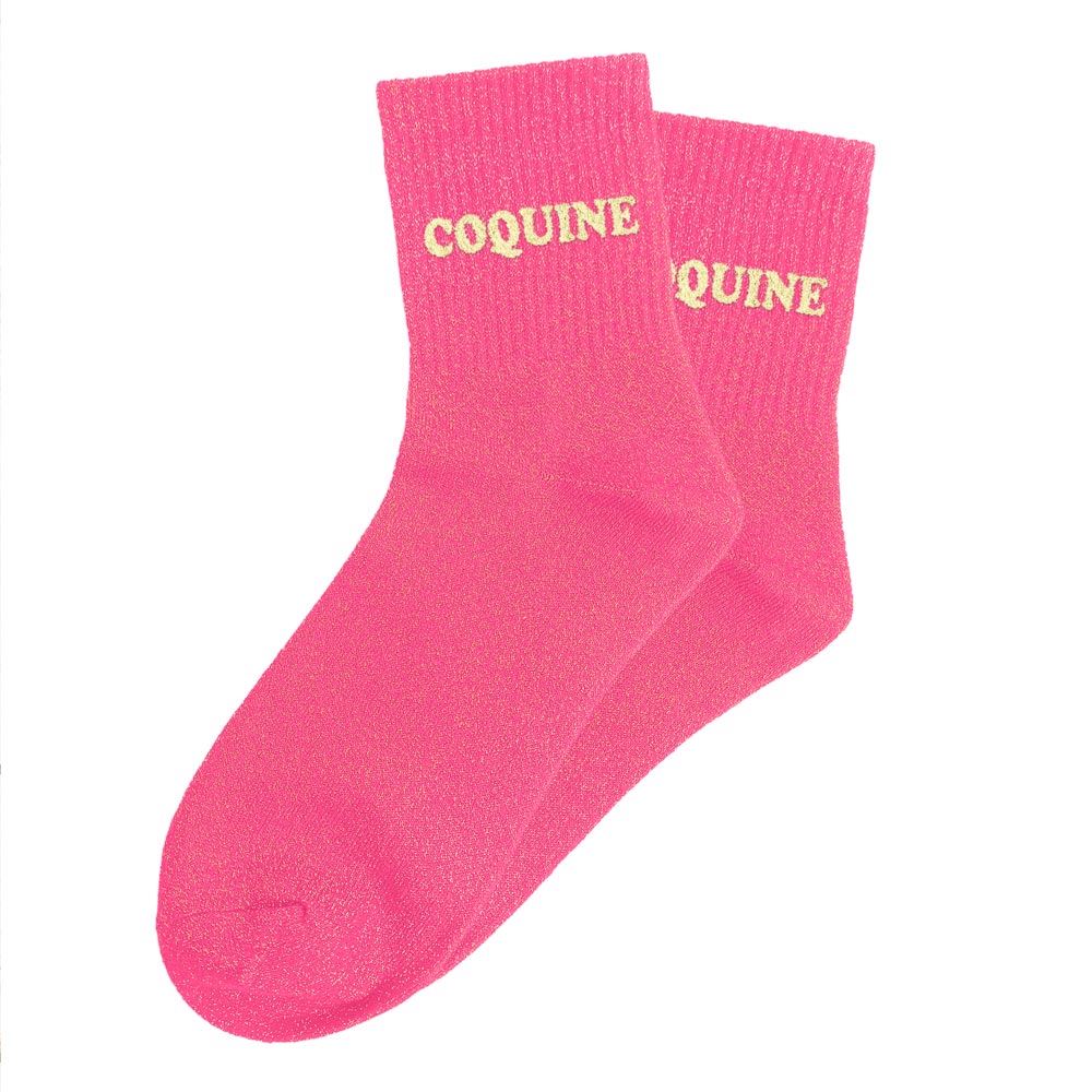 Chaussettes paillettes tuftees coquine