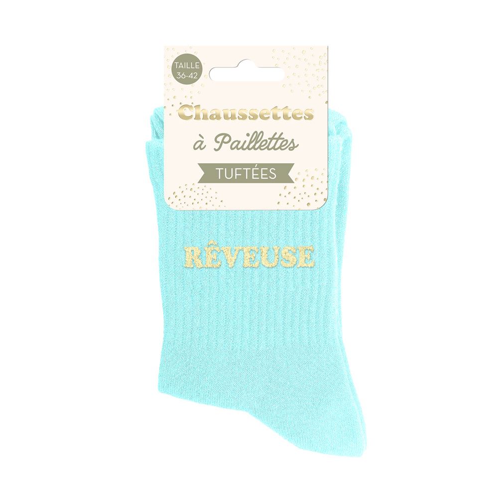 Chaussettes paillettes tuftees reveuse