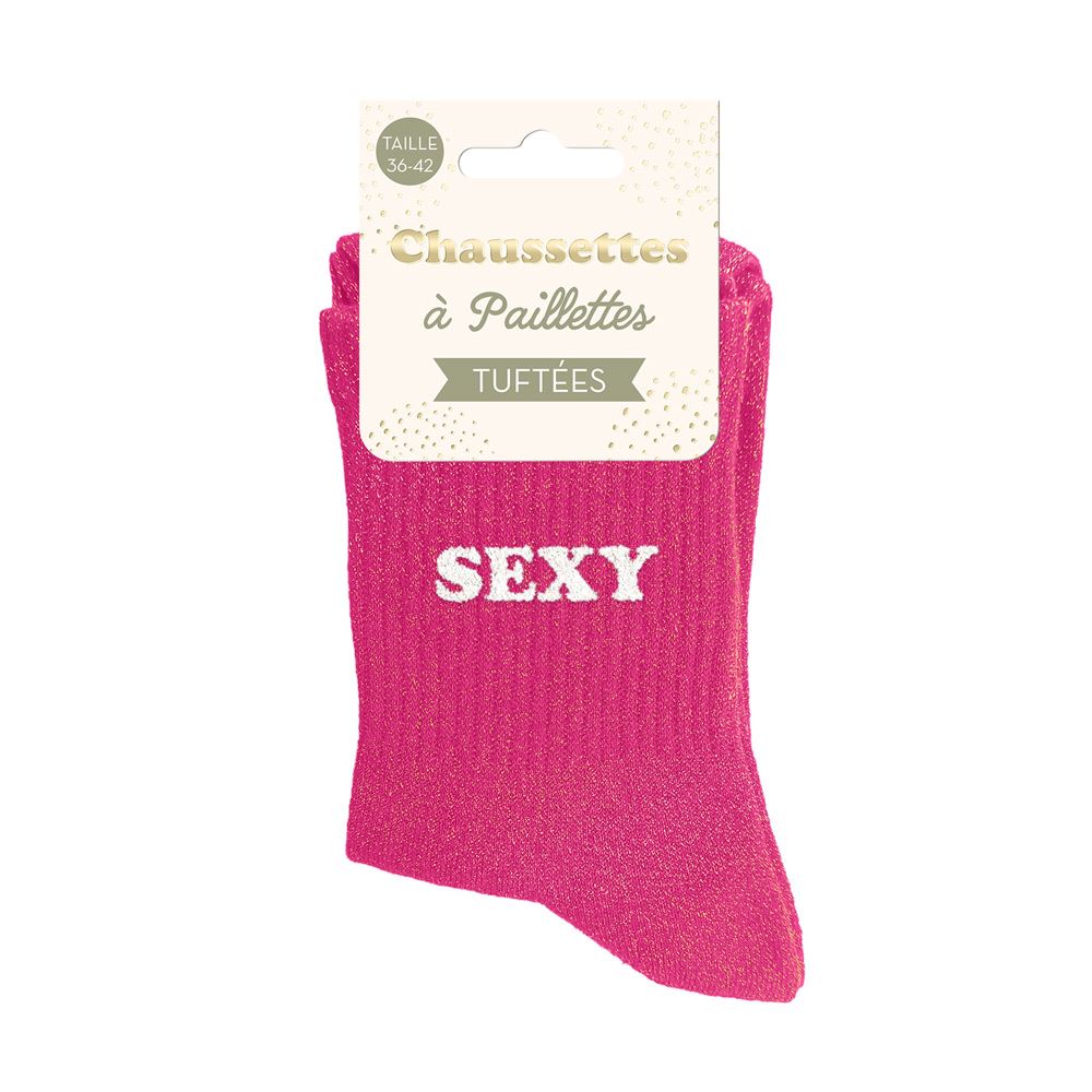 Chaussettes paillettes tuftees sexy