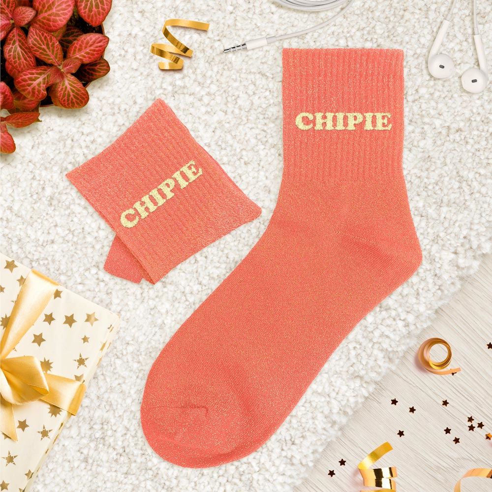 Chaussettes paillettes tuftees chipie