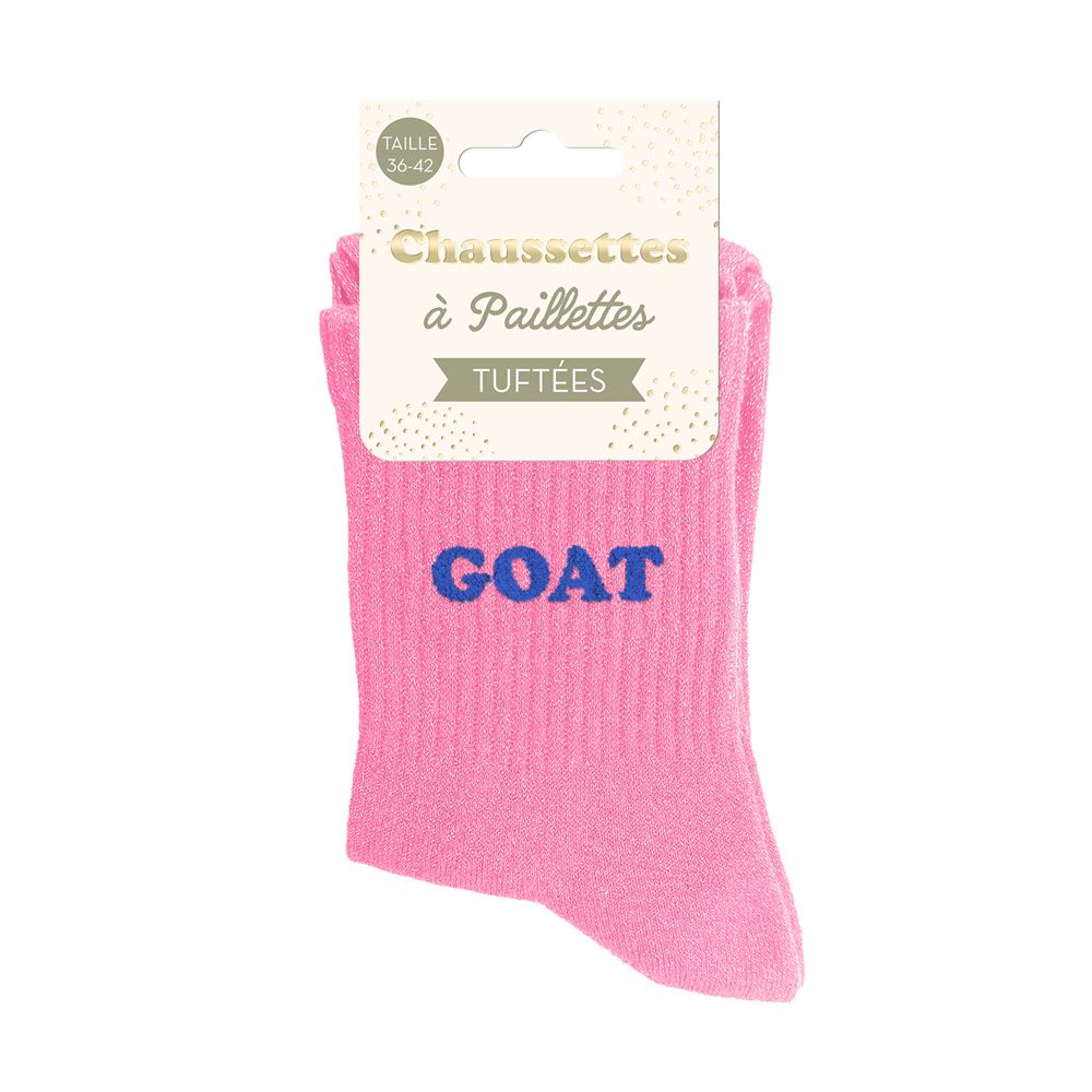 Chaussettes paillettes tuftees goat