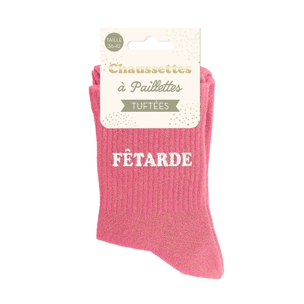 Chaussettes paillettes tuftees fetarde