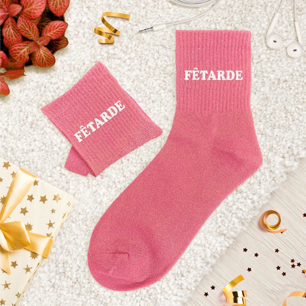 Chaussettes paillettes tuftees fetarde