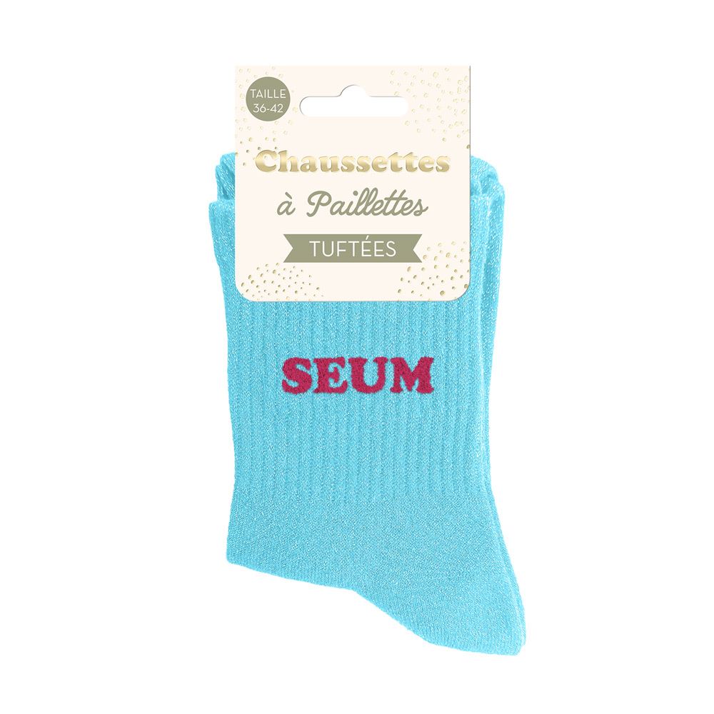 Chaussettes paillettes tuftees seum