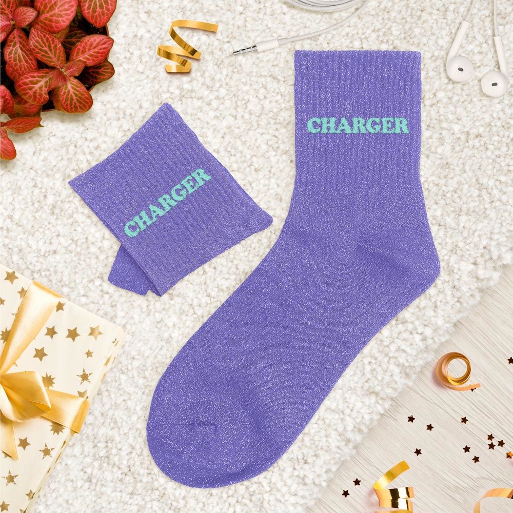 Chaussettes paillettes tuftees charger