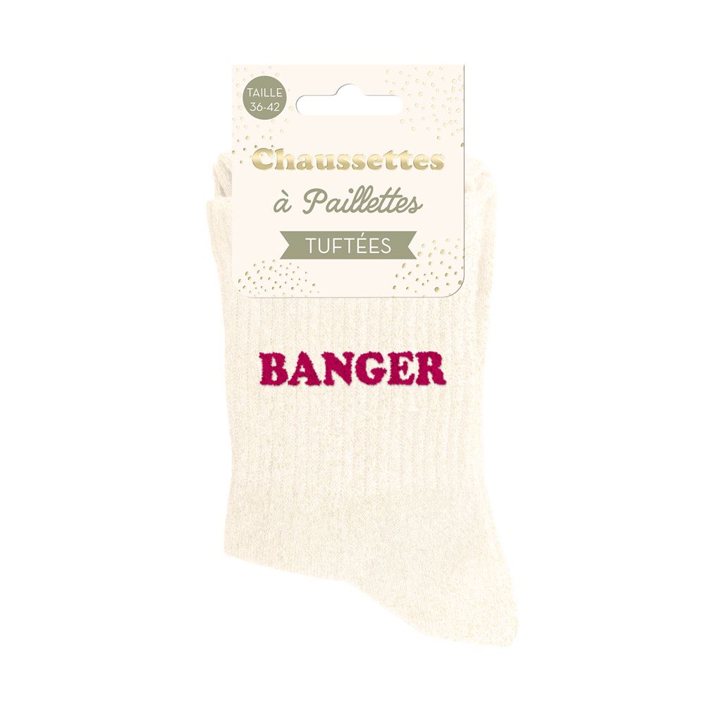 Chaussettes paillettes tuftees banger