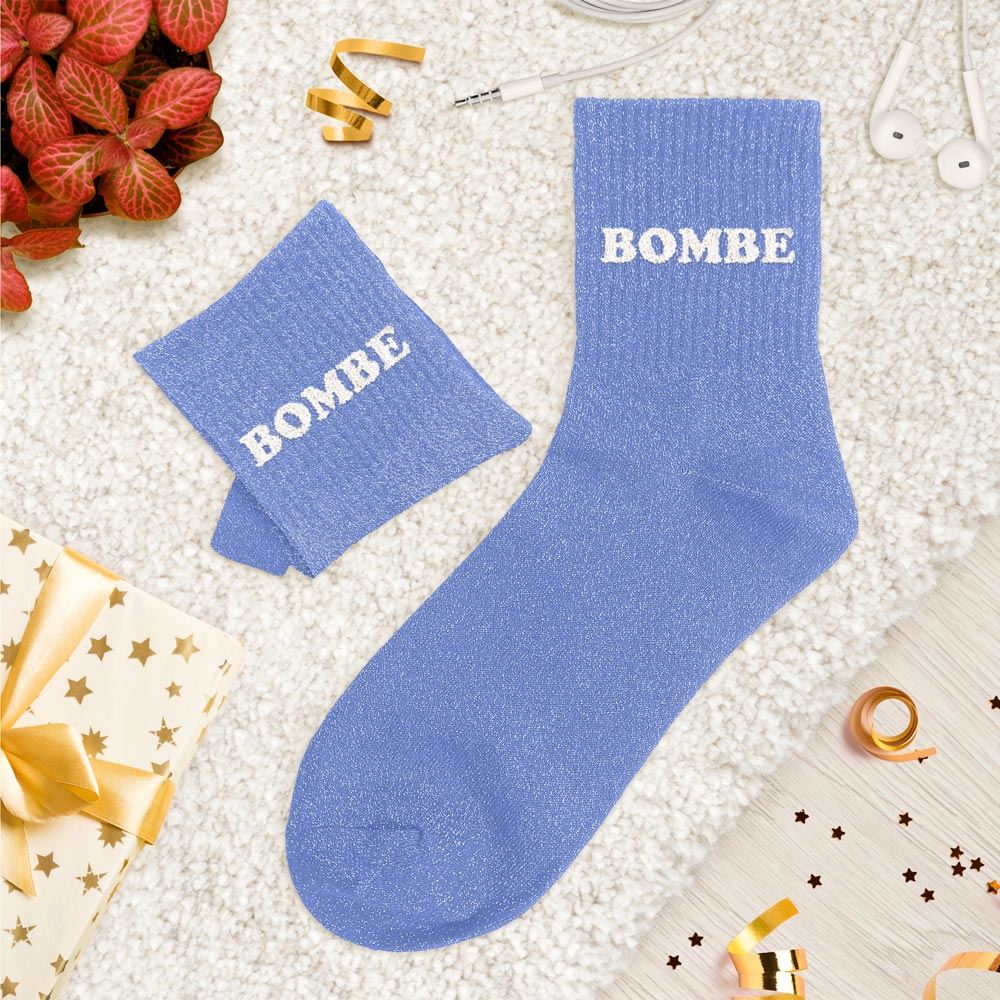 Chaussettes paillettes tuftees bombe