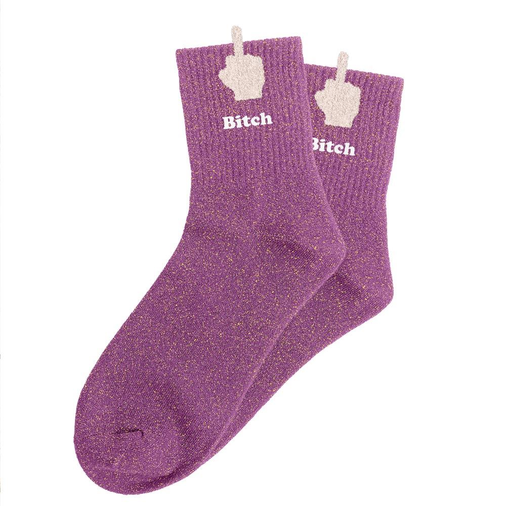 Chaussettes paillettes tuftees bitch doigt