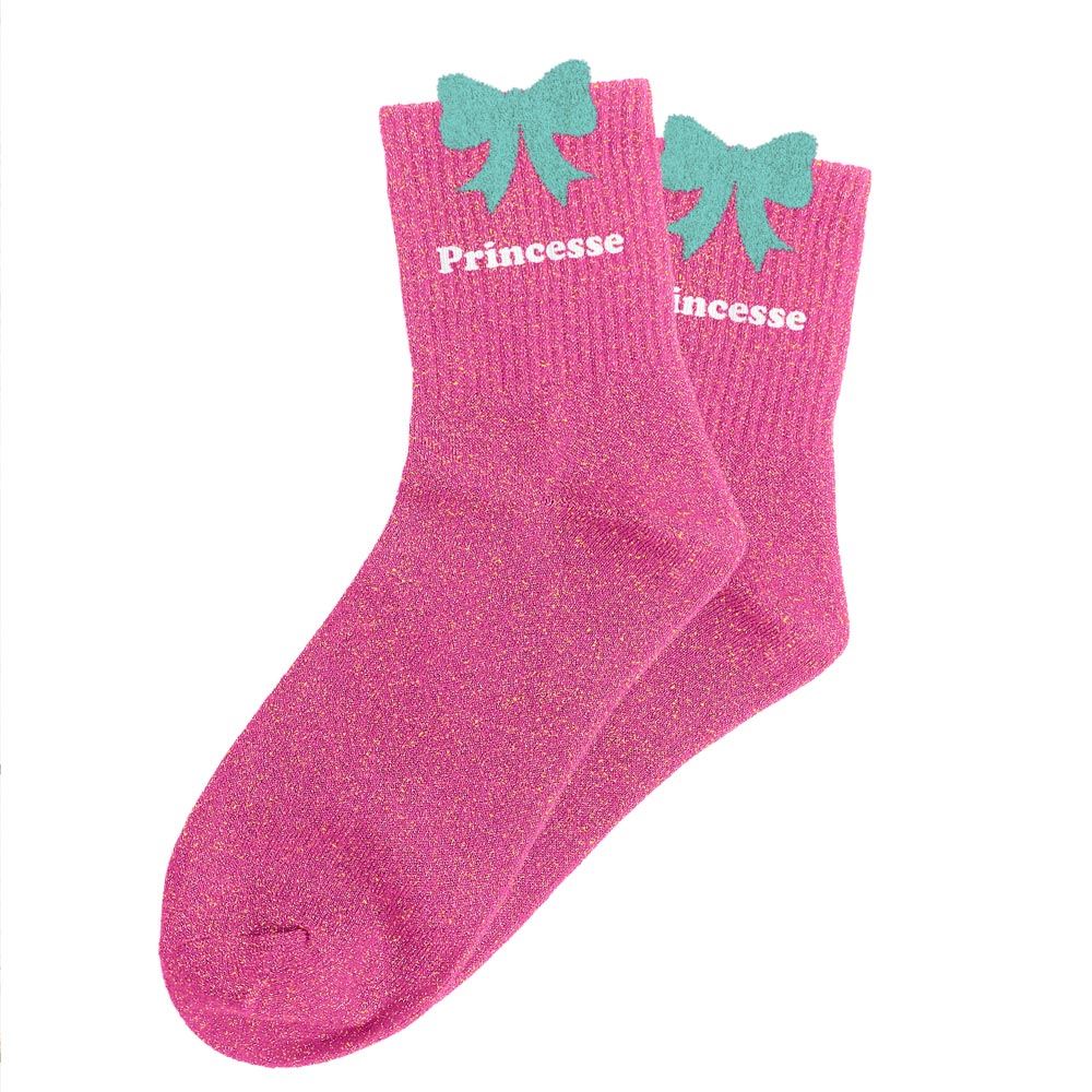 Chaussettes paillettes tuftees princesse nŒud
