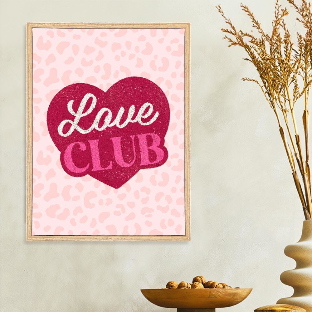 Toile tuftee paillettes love club