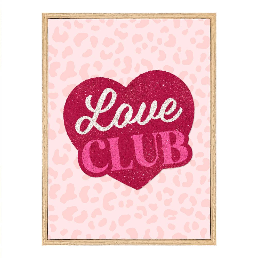 Toile tuftee paillettes love club