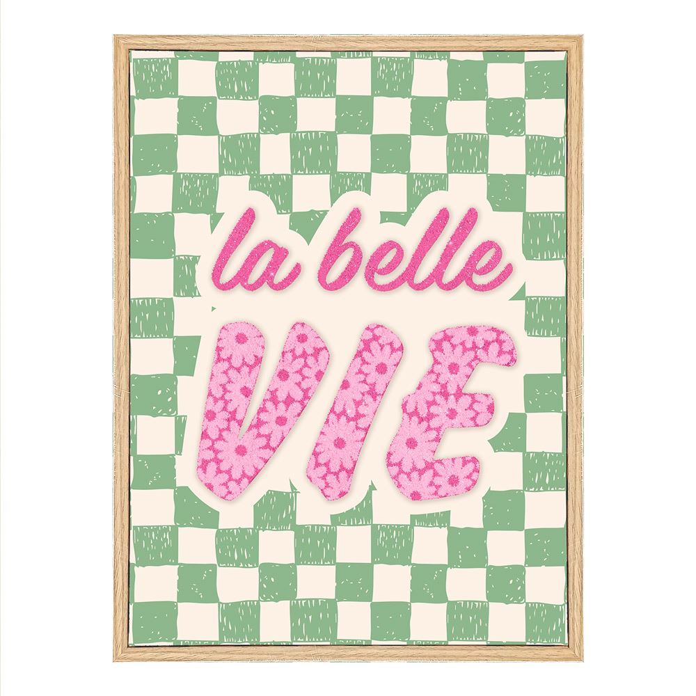 Toile tuftee paillettes la belle vie