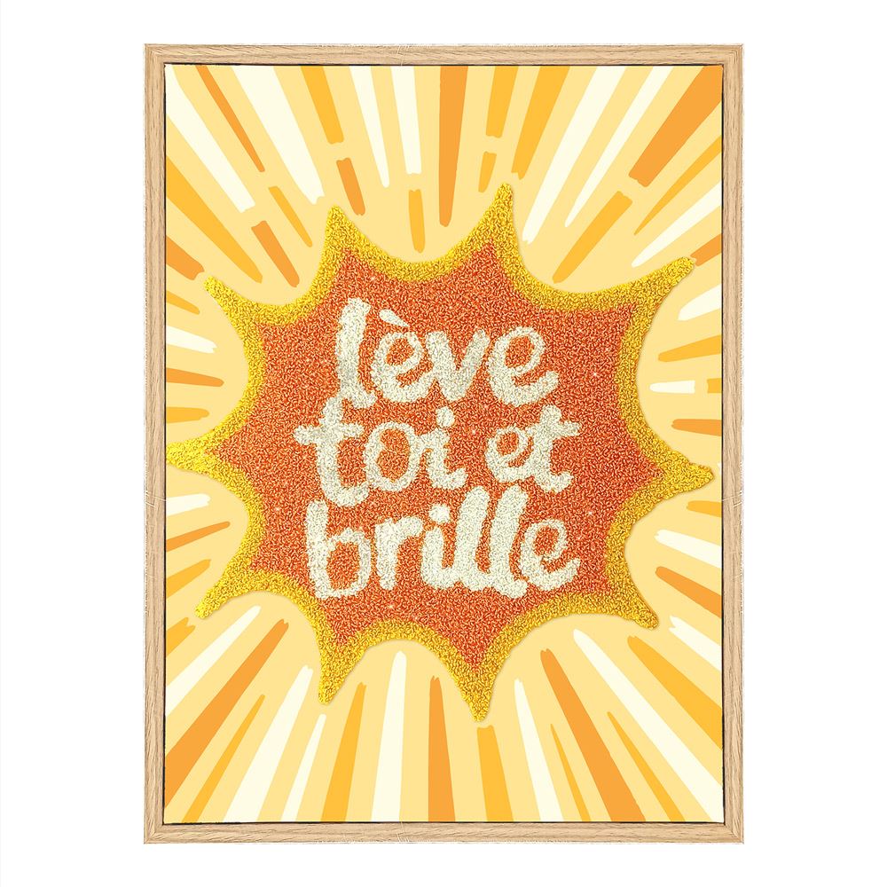 Toile tufte paillettes leve toi et brille