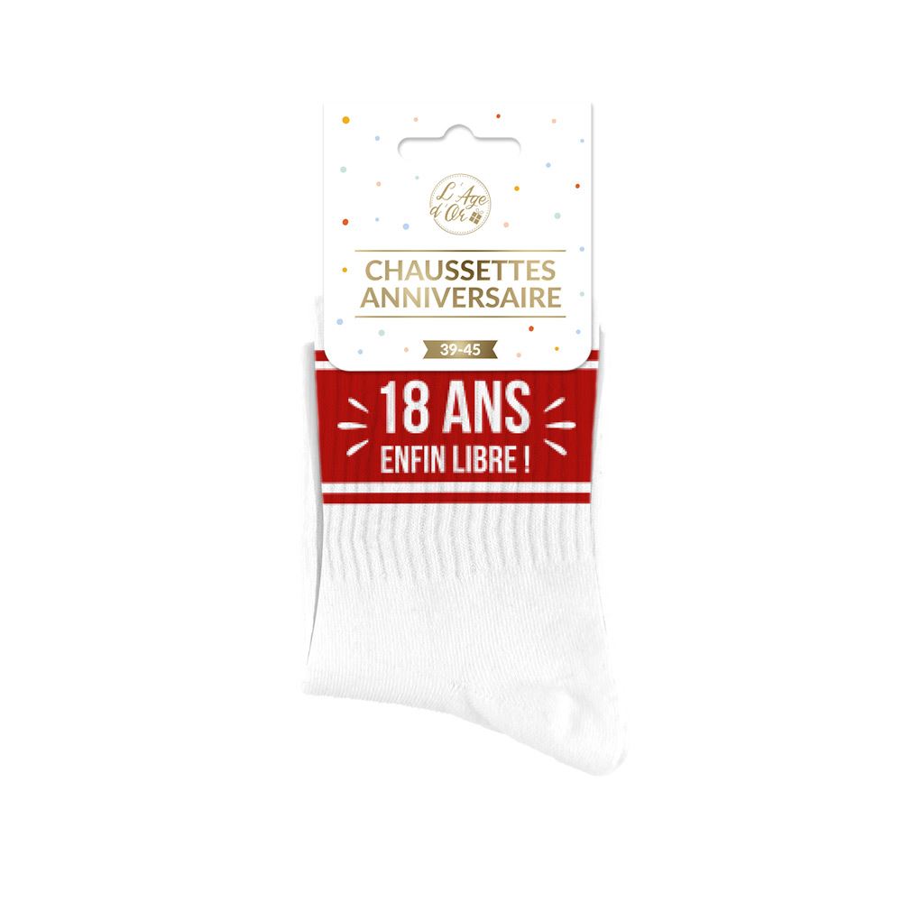 Chaussettes anniversaire homme 18ans