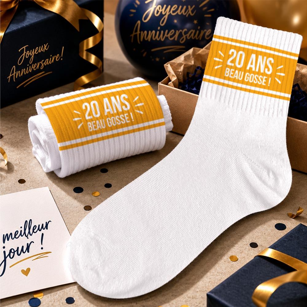 Chaussettes anniversaire homme 20ans
