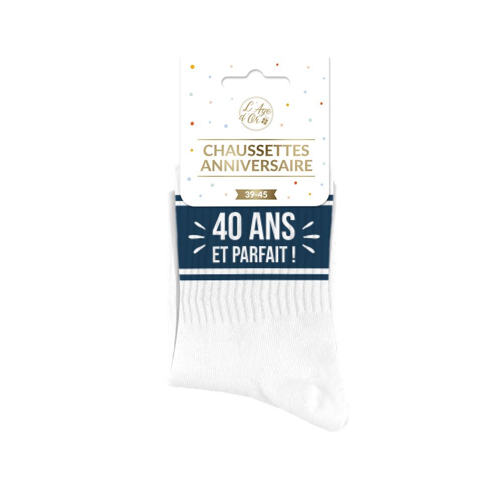 Chaussettes anniversaire homme 40ans