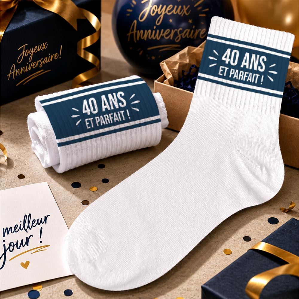 Chaussettes anniversaire homme 40ans