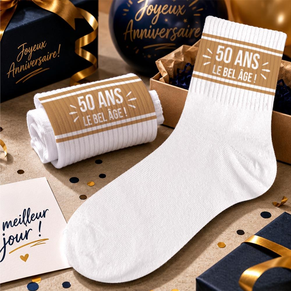 Chaussettes anniversaire homme 50ans