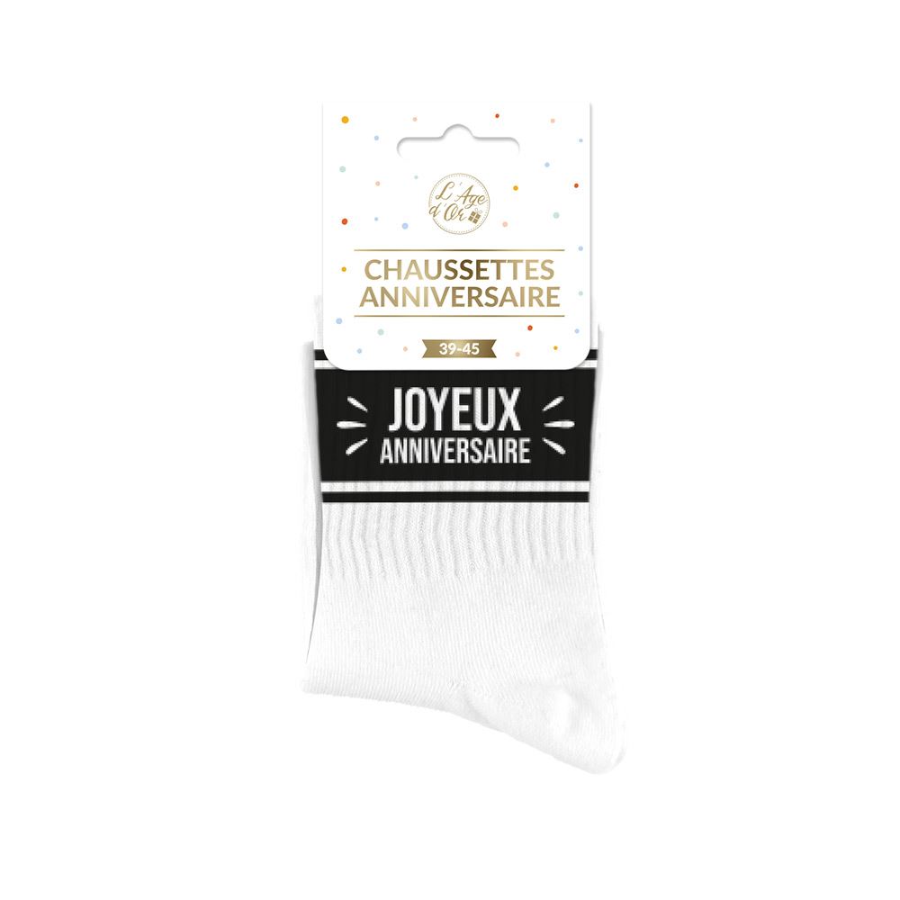 Chaussettes anniversaire homme joyeux anniversaire