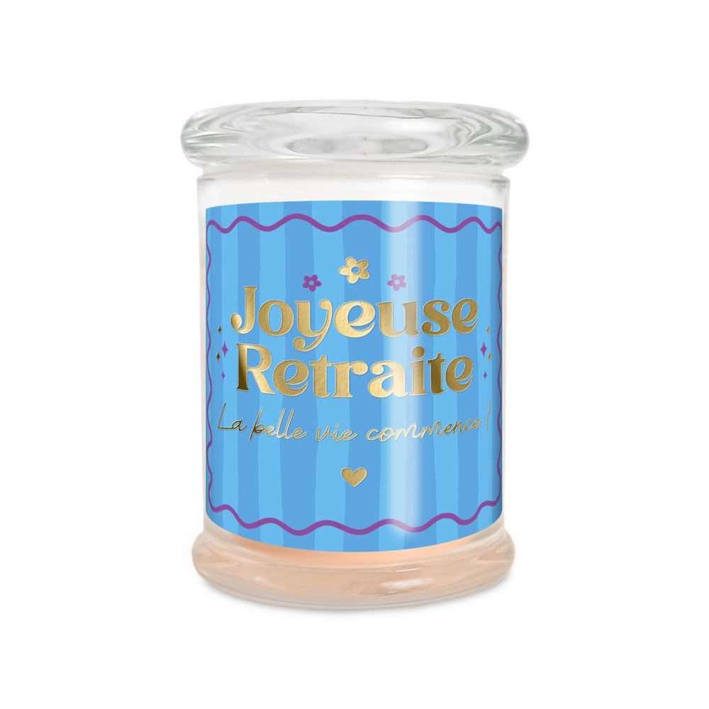 Bougie verre jasmin joyeuse retraite