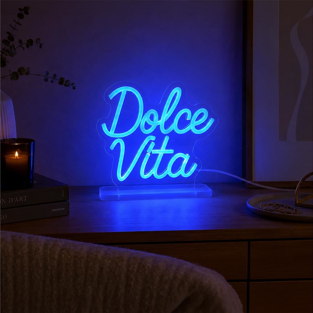 Decoration neon a poser dolce vita