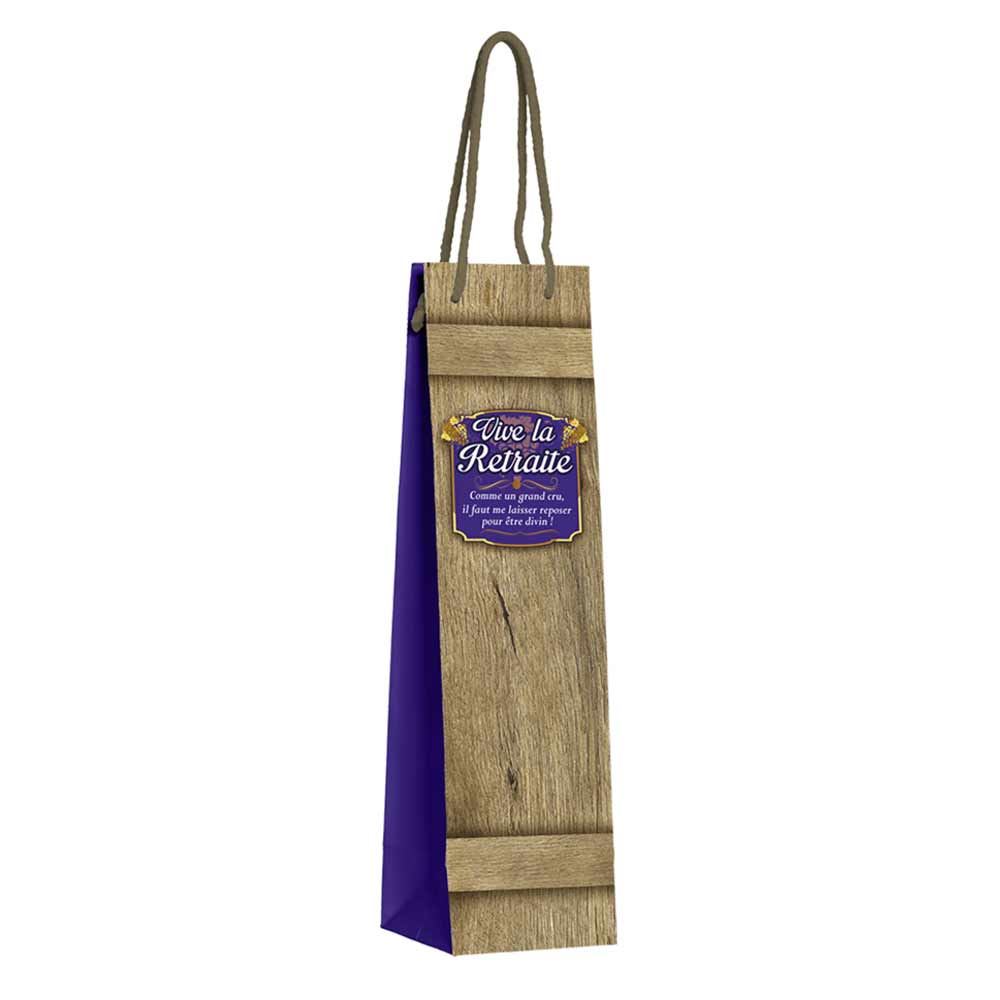 Pochette cadeau vin retraite