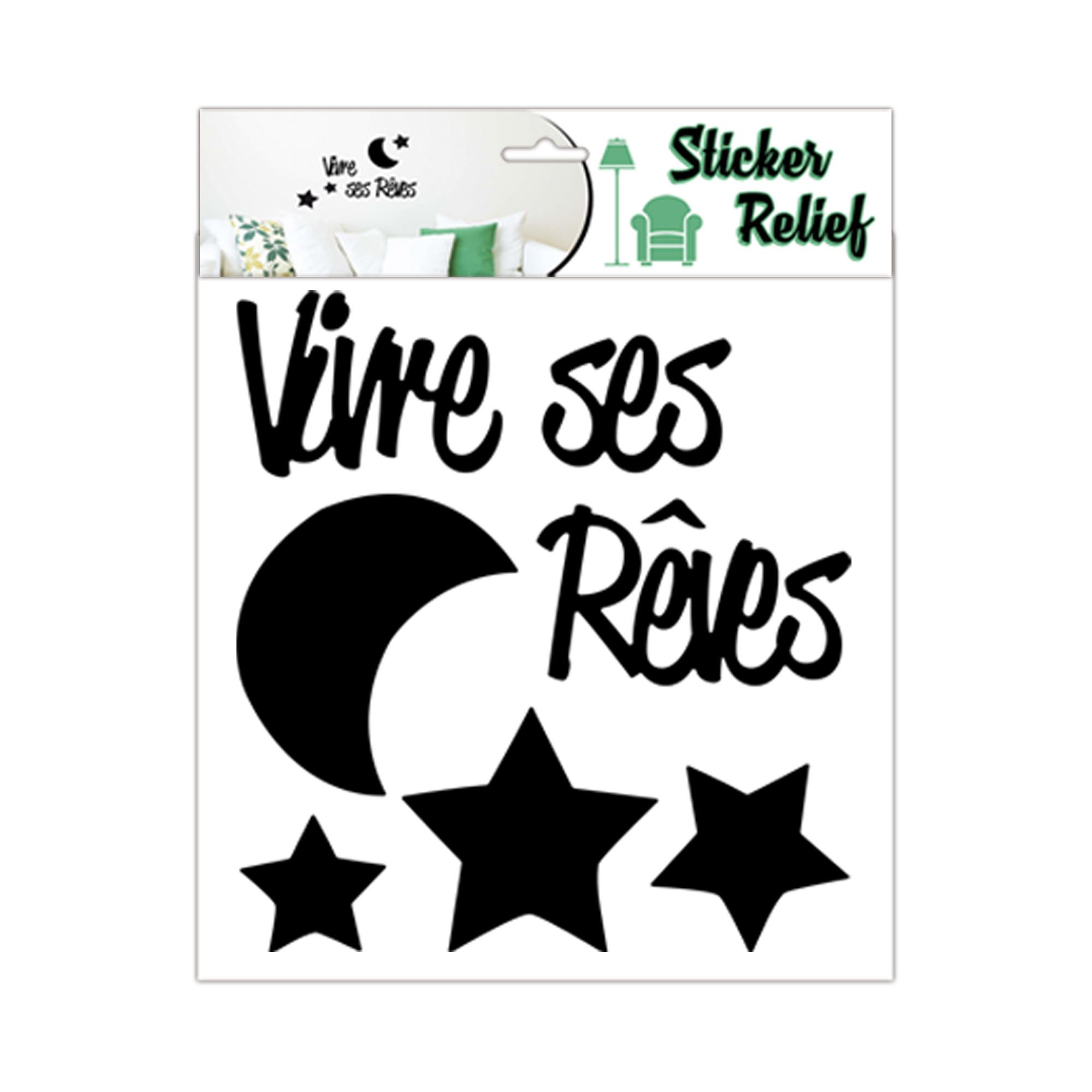 Sticker relief vivre ses reves