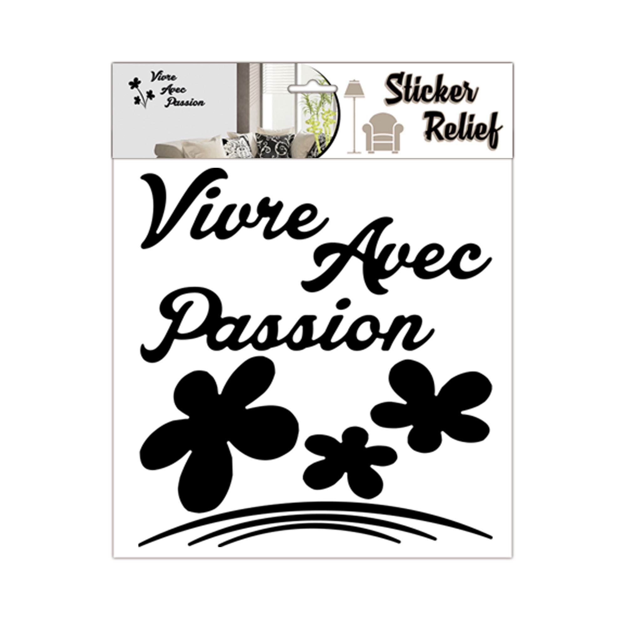 Sticker relief vivre passion