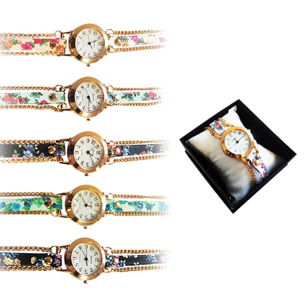 Montre bracelet fleurs 6mods / 12pcs