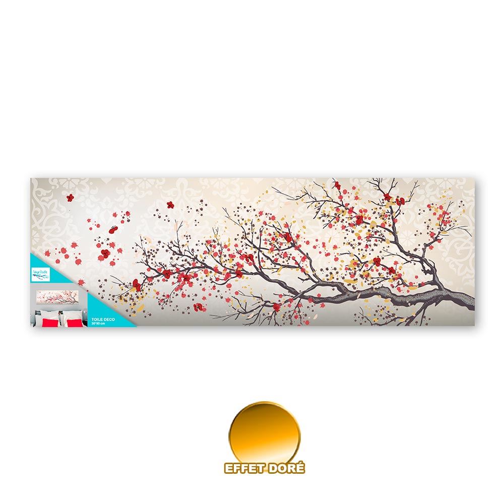 Toile vegetoile petites fleurs rouges