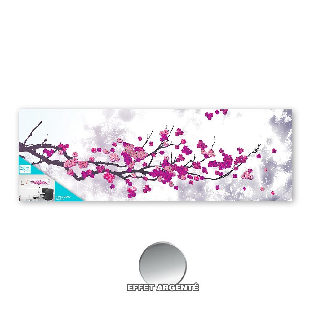 Toile vegetoile fleurs roses