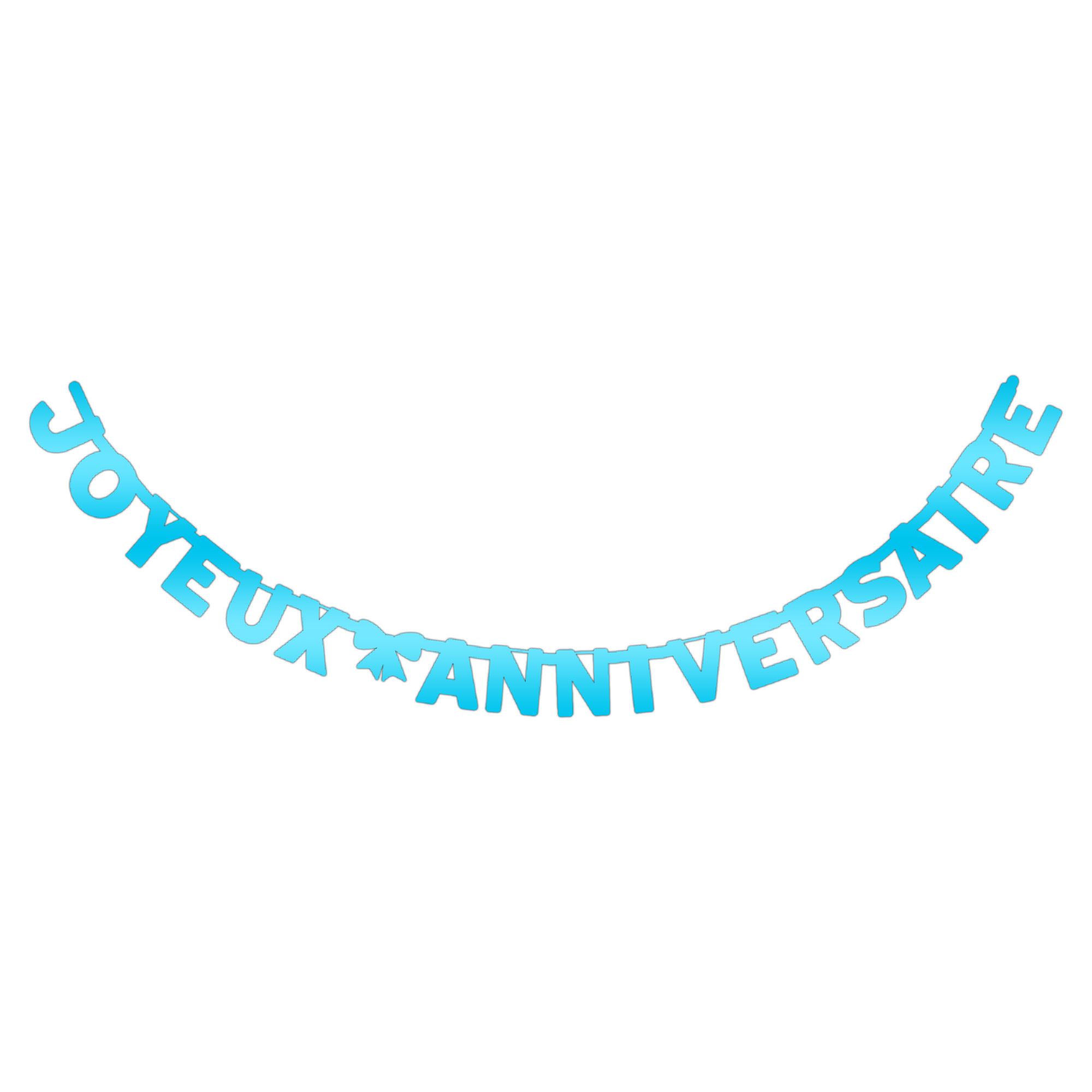 Guirlande joyeux anniv bleue