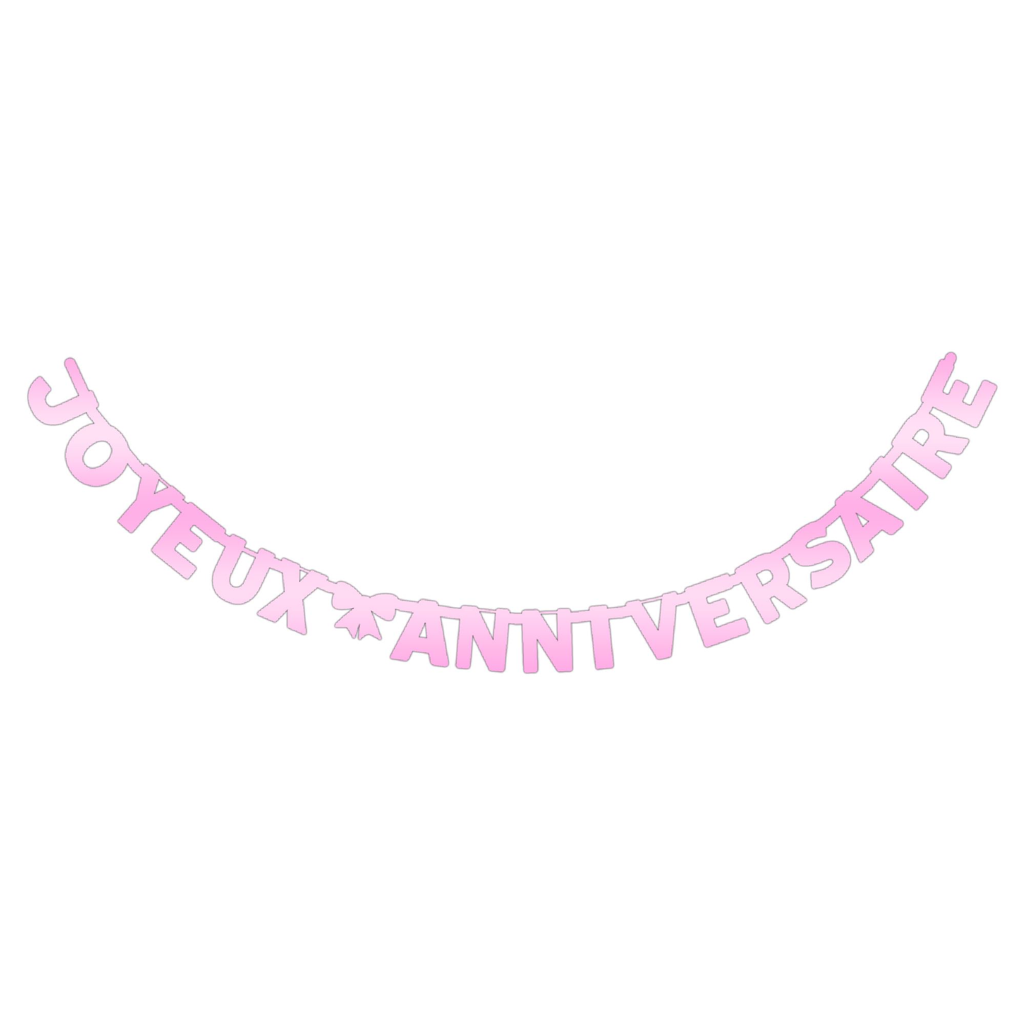 Guirlande joyeux anniv rose