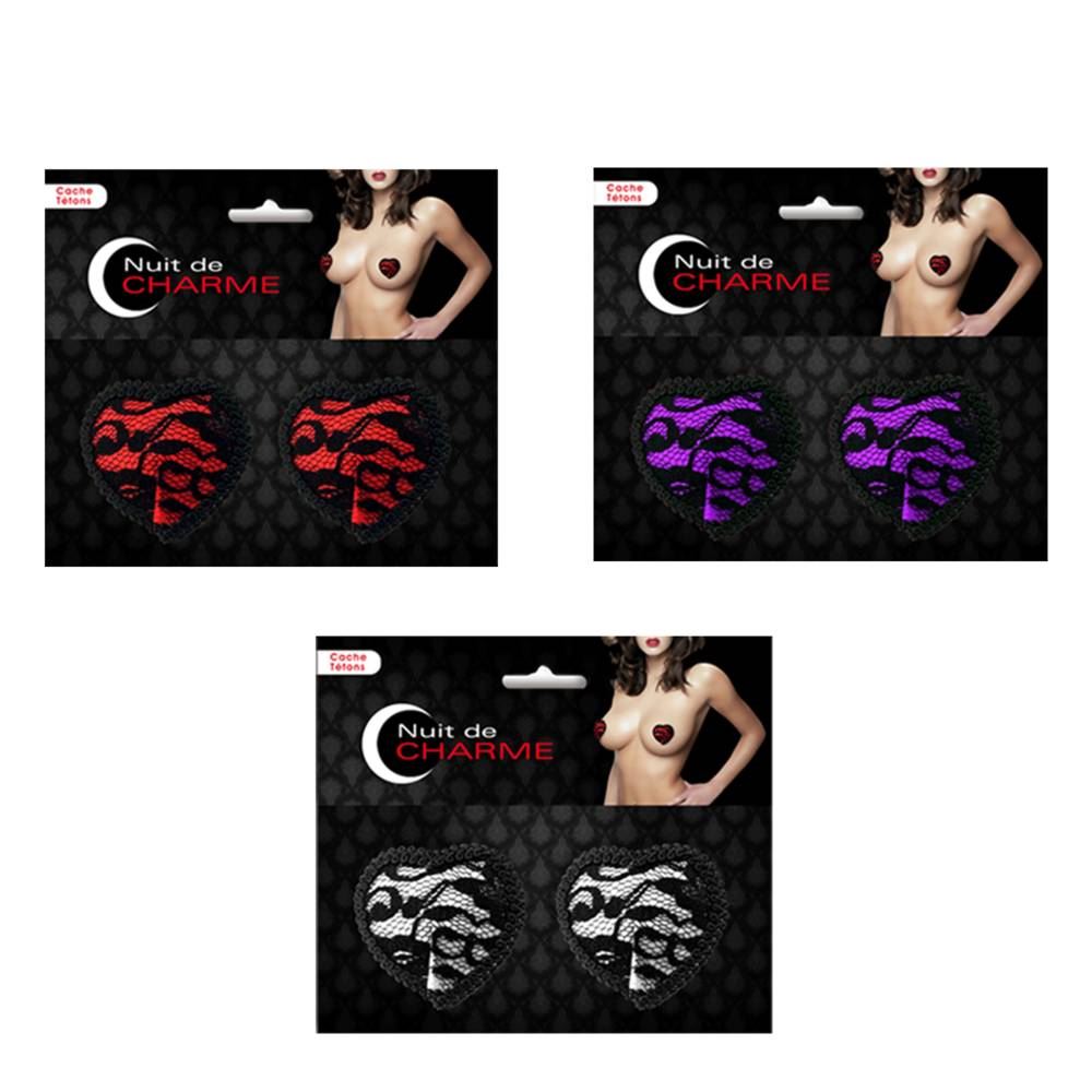 Cache tetons cŒur 3mods /12pcs