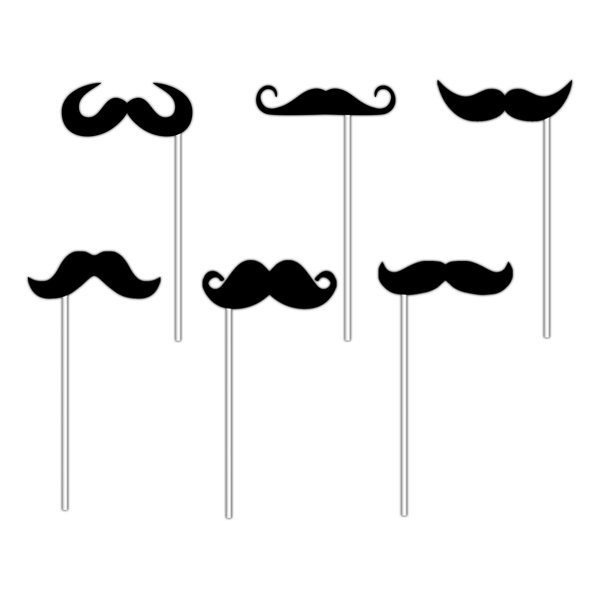 Kit photobooth 6pcs moustache