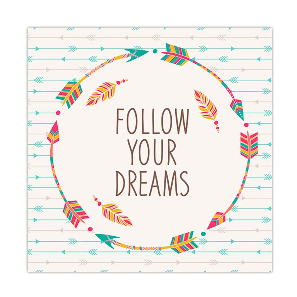 Cadre "follow dreams" 30x30