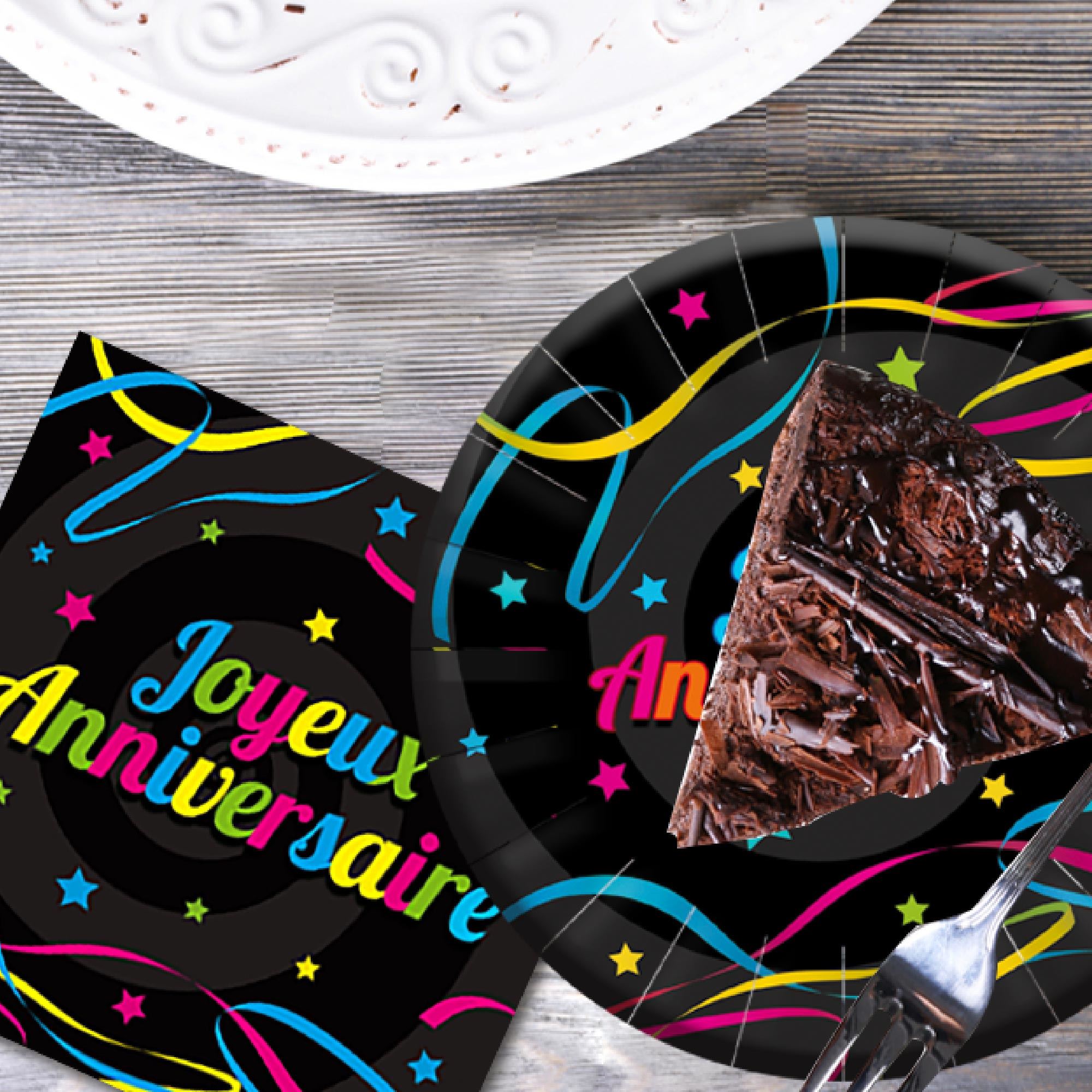 Pack 12 serviettes anniv/