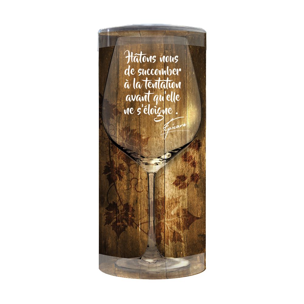 Verre a vin "hatons nous..."