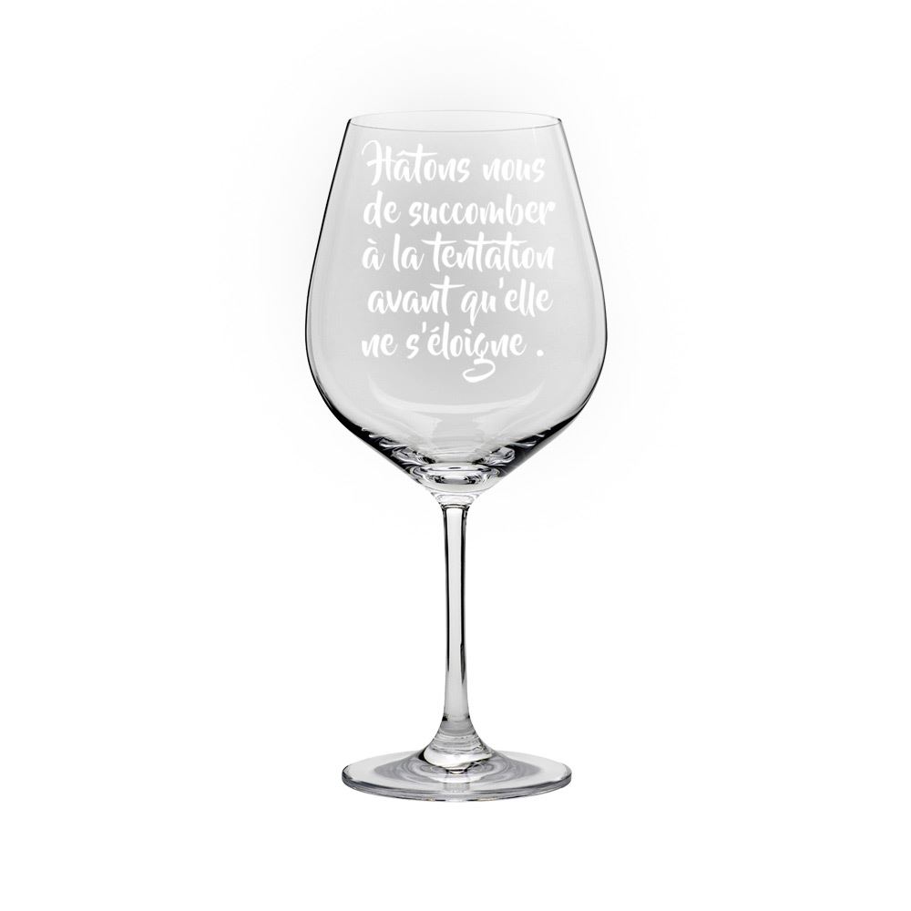 Verre a vin "hatons nous..."