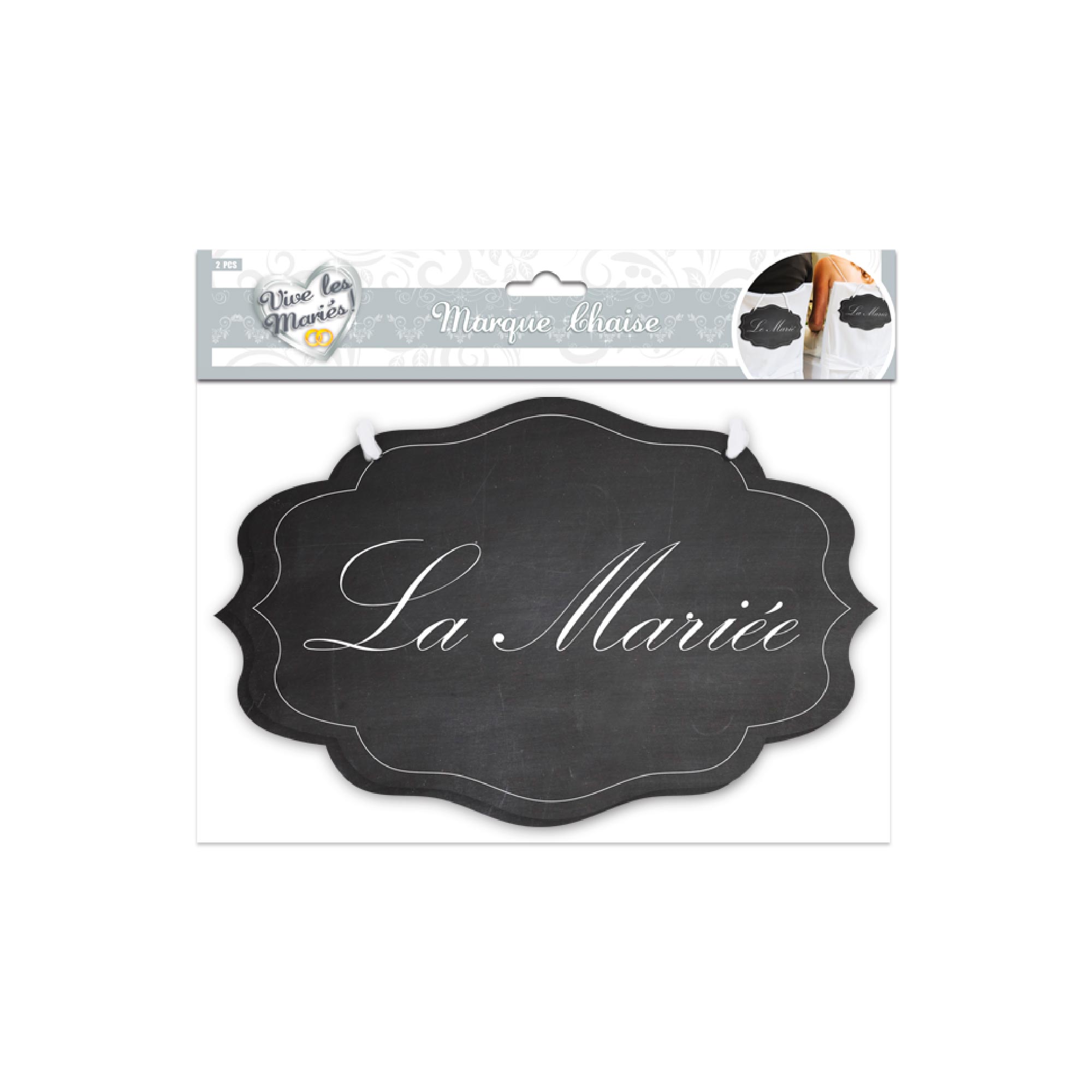 Pack 2 marque chaise mariage
