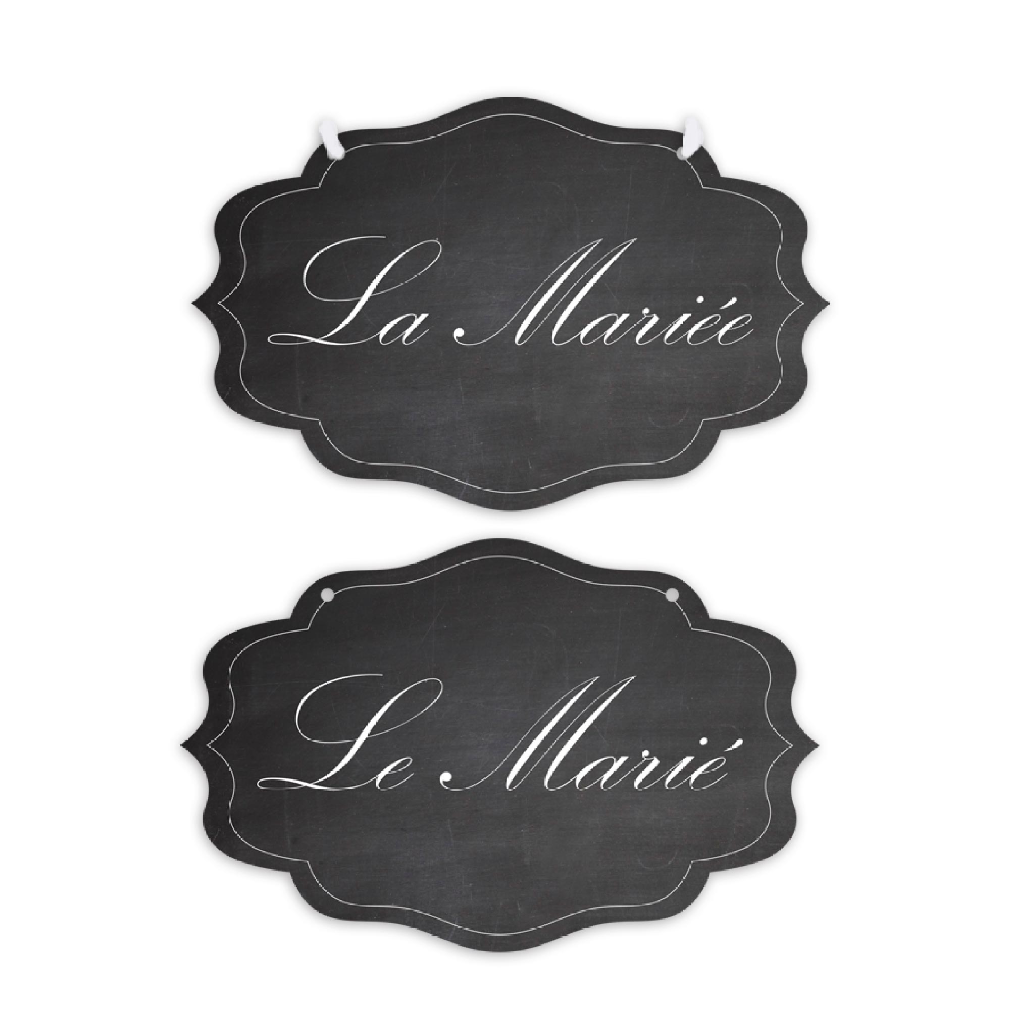 Pack 2 marque chaise mariage