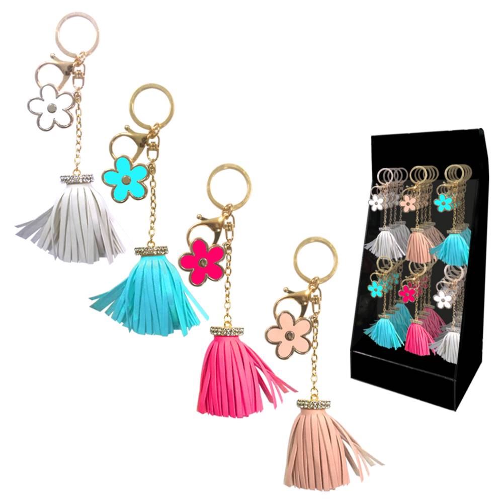 Bijoux de sac porte cle fleur 6mods /24pcs