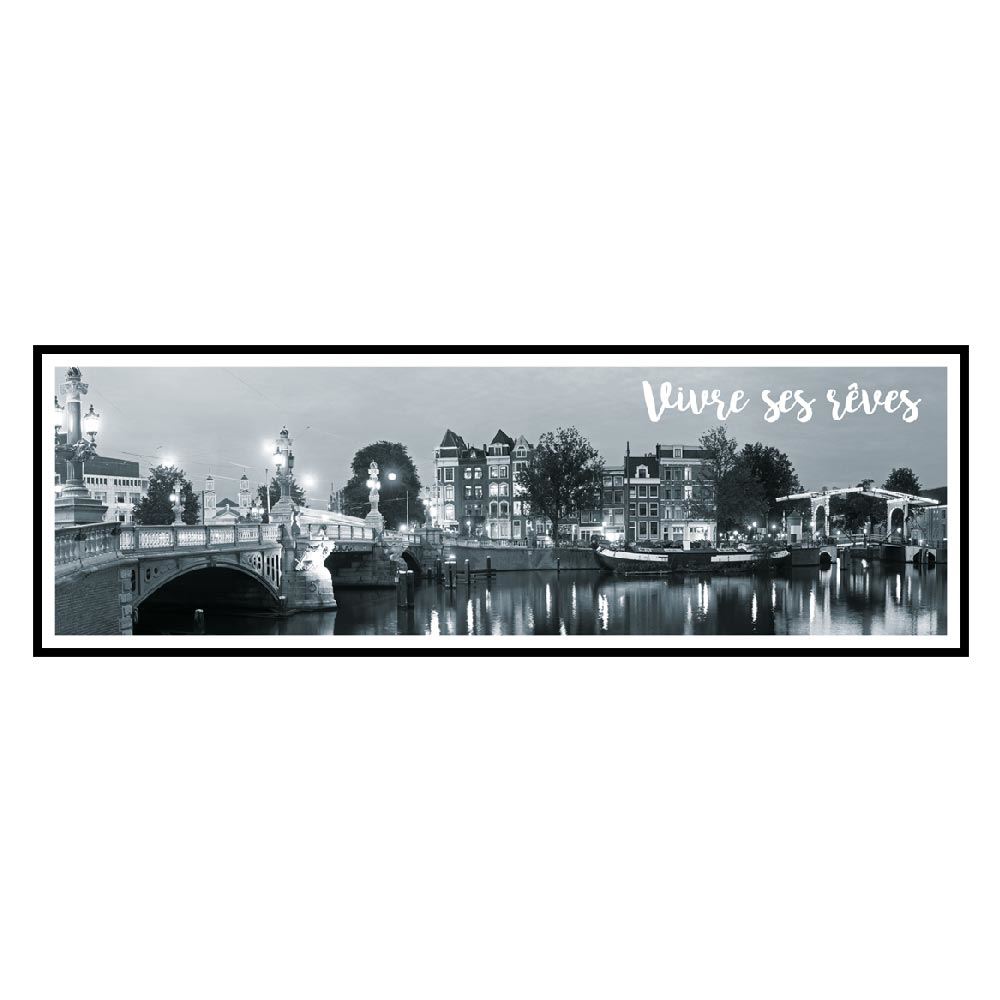 Toile ville 30x90 "vivre..."