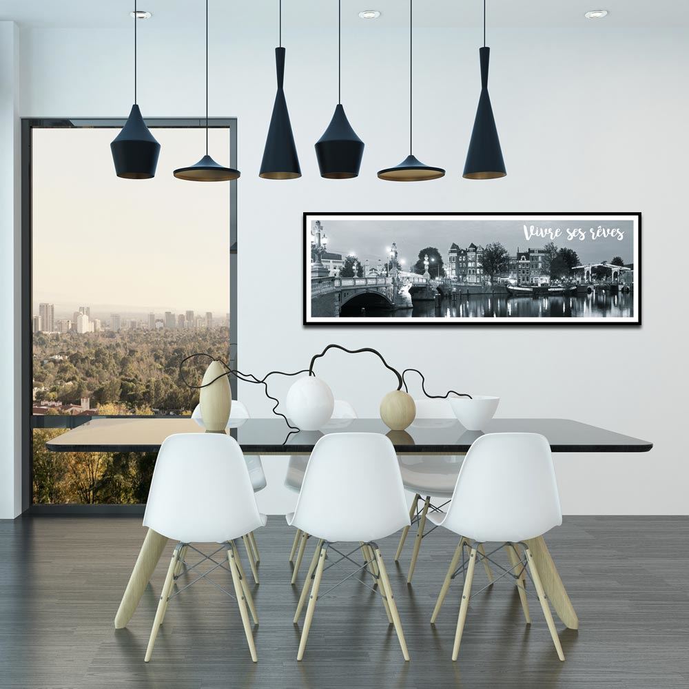 Toile ville 30x90 "vivre..."
